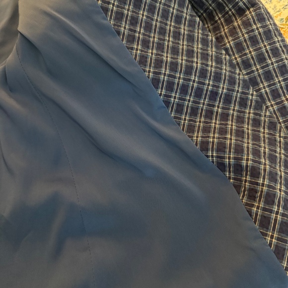AUTHENTIC FLAWLESS Altuzarra Fenice blue gingham Seersucker Blazer Size 34 - Picture 8 of 16